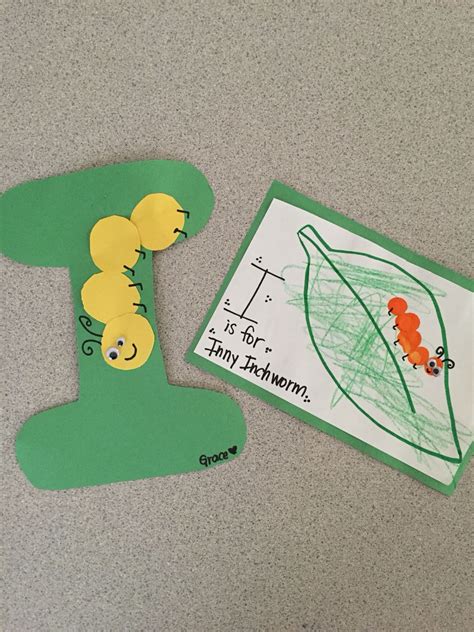 Printable letter i craft i is for inchworm free download – Artofit