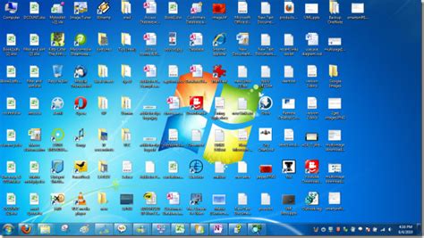 Change Windows 7 Desktop Icons Into Small Explorer List View