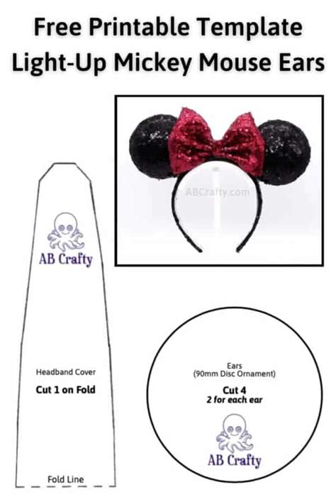 Printable Minnie Mouse Bow Template