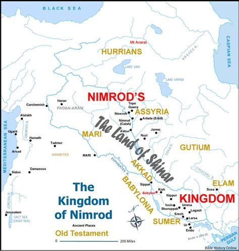 The Kingdom of Nimrod and the Land of Shinar - Old Testament Maps ...