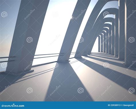 Modern pillar architecture stock illustration. Image of light - 23938913