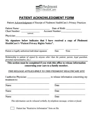 Piedmont Hospital Doctors Note - Fill and Sign Printable Template Online