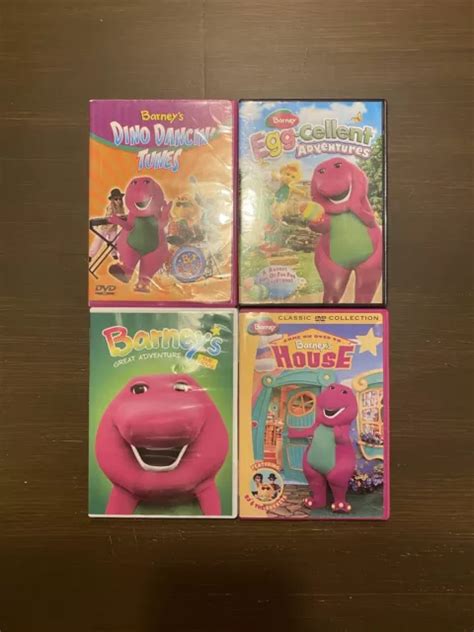 LOT OF 4 Barney DVDs Kids Children Educational Family Purple Dinosaur ...