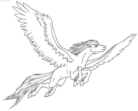 Pegasus Flying Drawing