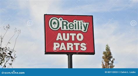 O'Reilly Auto Parts Sign redactionele stock foto. Image of acht - 80112033