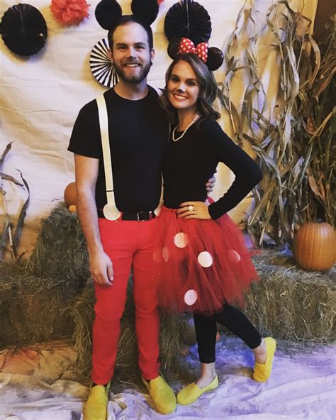 Mickey and Minnie Mouse Halloween couple costume | Cute couple ...