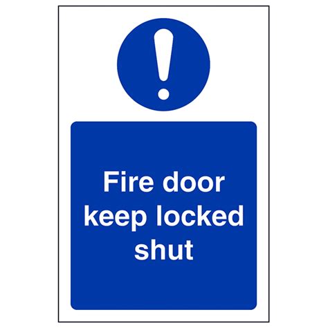 Fire Door Keep Locked Shut - Portrait | Eureka4Schools