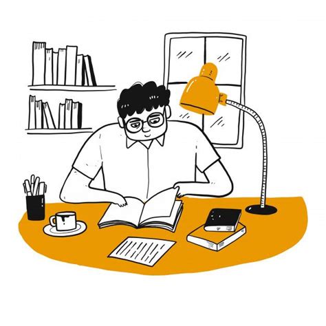 Premium Vector | The drawing character of people reading a book. | Book ...