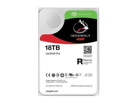 Seagate IronWolf Pro 18TB NAS Hard Drive 7200 RPM 256MB Cache CMR SATA ...