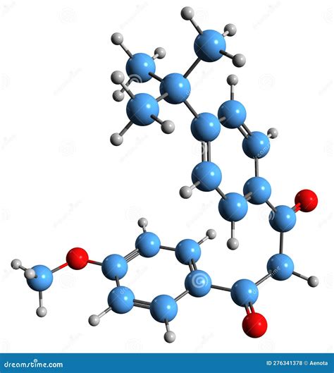 3D Image of Avobenzone Skeletal Formula Stock Illustration ...