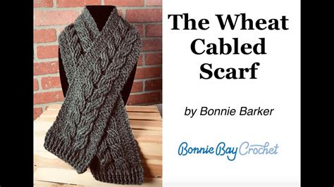 The Wheat Cabled Scarf by Bonnie Barker - YouTube