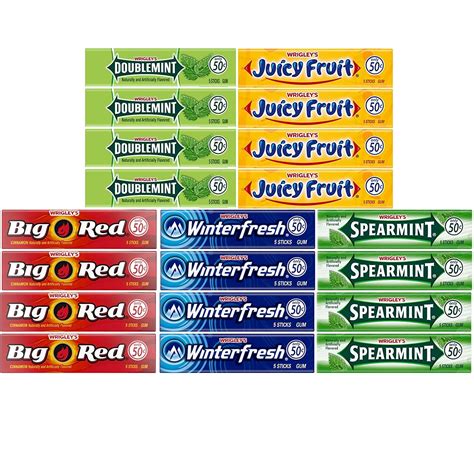 Wrigley Doublemint, Spearmint, Juicy Fruit, Big Red, Winterfresh ...