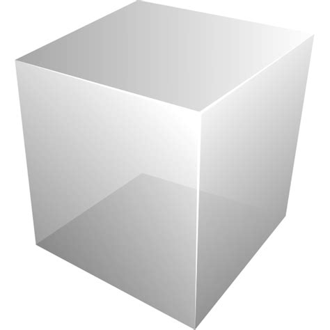 Vector image of transparent grey cube | Free SVG