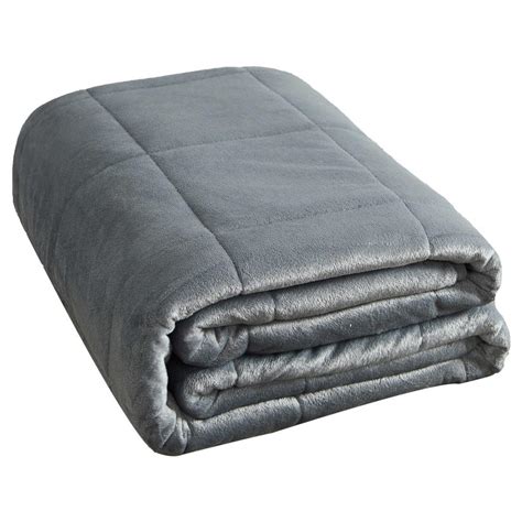 Sutton Home Fashions 20 lbs Mink to Mink Weighted Blanket Silver Gray ...