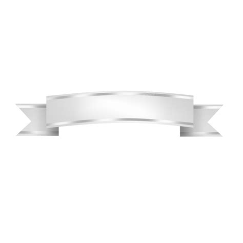 Silver Ribbon Banner PNG Picture, Silver Ribbon And Banner, Silver ...