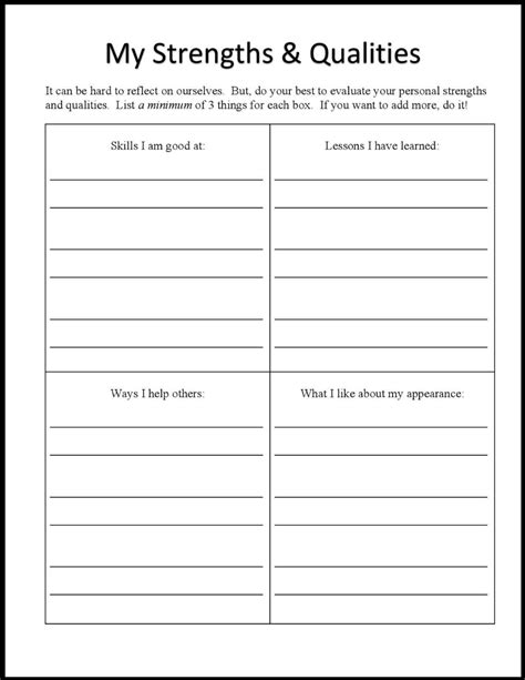 3 Worksheets to Foster Self-Worth | Self esteem worksheets, Self esteem ...