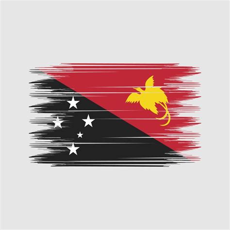 Papua New Guinea Flag Brush Vector. National Flag Brush Vector 11482081 ...