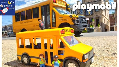 Playmobil School Bus Toy & Real NYC School Bus Learning School Buses ...