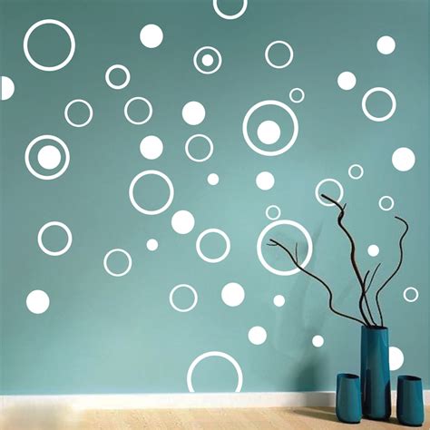 Circular Rings & Dots Wall Decals - Trendy Wall Designs