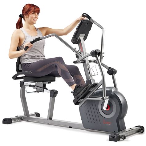 Sunny Health & Fitness Elite Series Premium Low-Impact Recumbent Cross ...