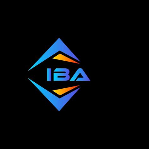 IBA abstract technology logo design on Black background. IBA creative ...