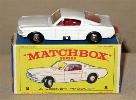 Matchbox #8 Ford Mustang Fastback in white w/ steering | Matchbox cars ...