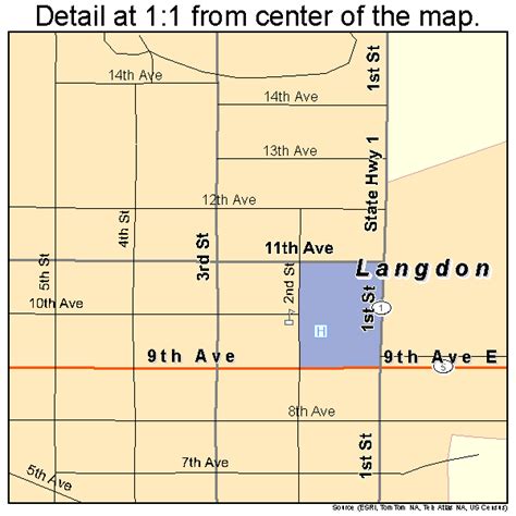 Langdon North Dakota Street Map 3844780