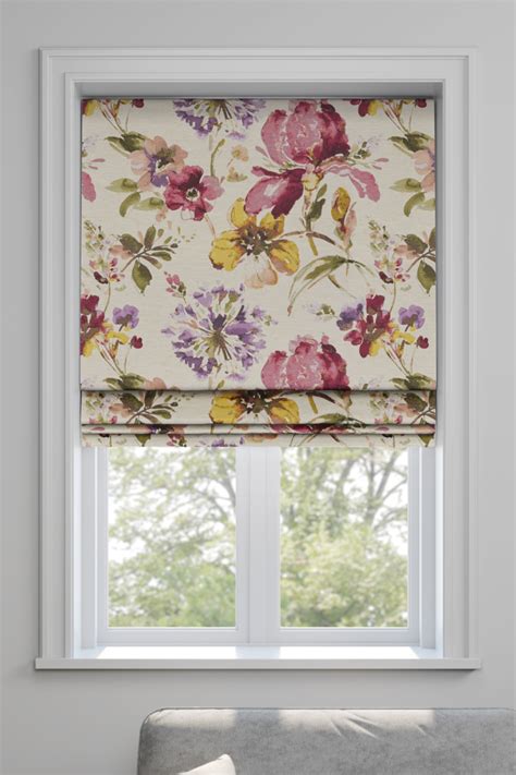 Bright Floral Roman Blind | Roman blinds, Blinds, Smart blinds