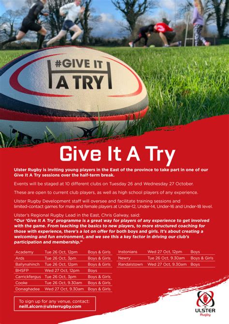 Give it a try Rugby - Parkhall Integrated College