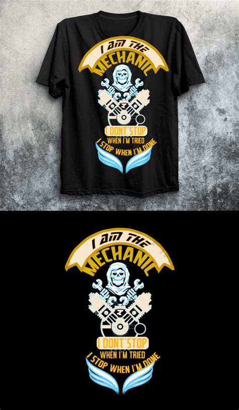 Mechanic T-Shirts Design Template PNG Images | EPS Free Download - Pikbest