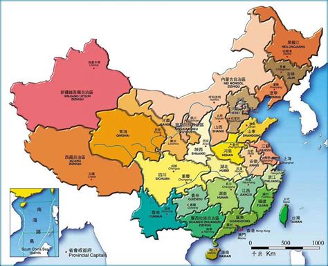 China Map With Provinces