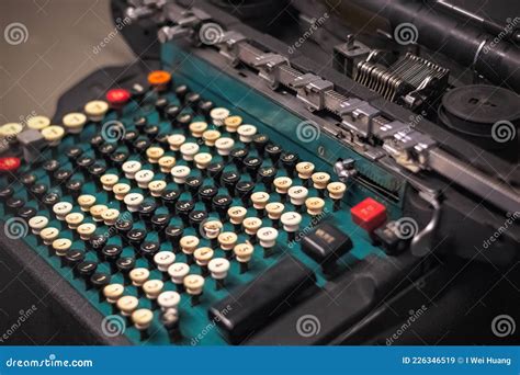 Selective Focus, Old Calculating Machine, Or Mechanical Calculator At ...