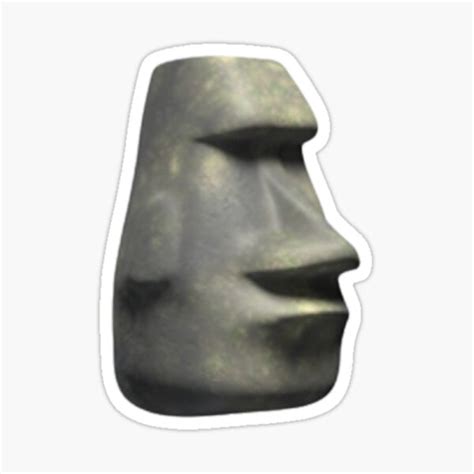 "Moyai Emoji - Moai Statue - meme" Sticker for Sale by Yung-Shop ...