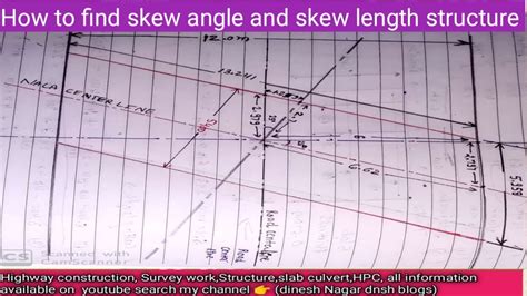 How to find skew angle and skew length structure By dnsh_blogs - YouTube