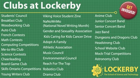 Clubs & Organizations - Lockerby Composite School