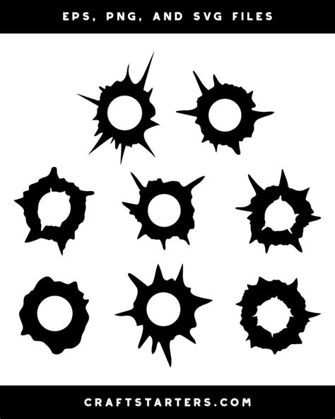 Bullet Hole Silhouette Clip Art