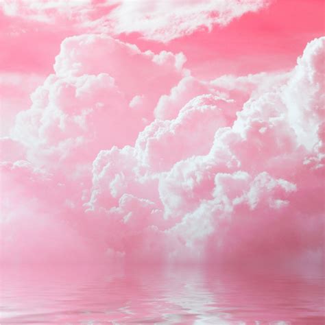 Background Pink Pastel Clouds Sea Kpop Kawaii Aesth - Pink Aesthetic ...