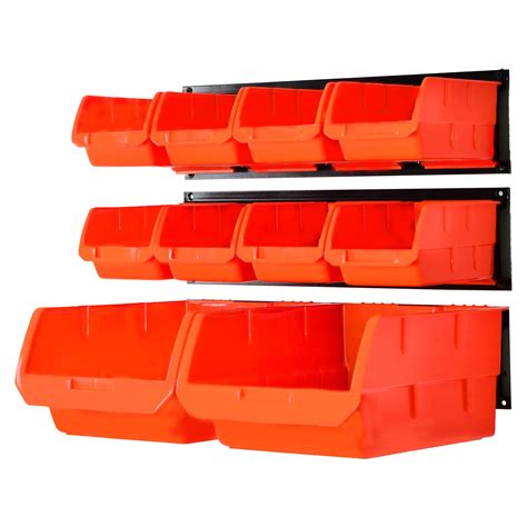 Buy Wallmaster Wall ed Storage Bins, Wall Storage Bins Parts Rack 10 ...