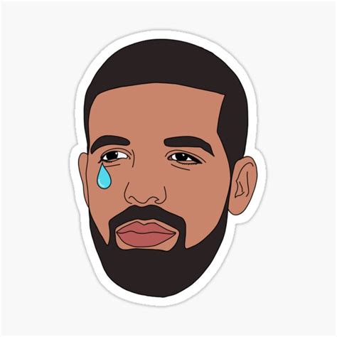 "Crying Drake" Sticker for Sale by pinksundays | Redbubble