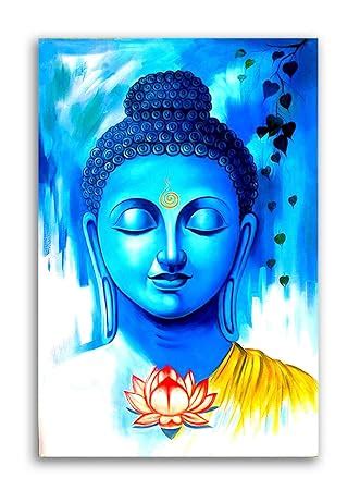 Tamatina Religious Art Canvas Painting | Blue Buddha | Buddhism Art ...