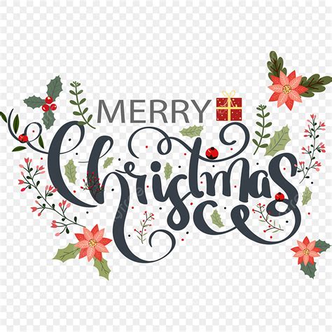 Merry Christmas Typography Vector PNG Images, Merry Christmas Text ...