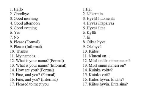 About Finland: Basic Finnish Phrases