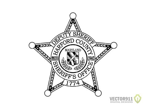 Harford County Maryland Sheriff's Department Badge, MD Deputy Sheriff ...