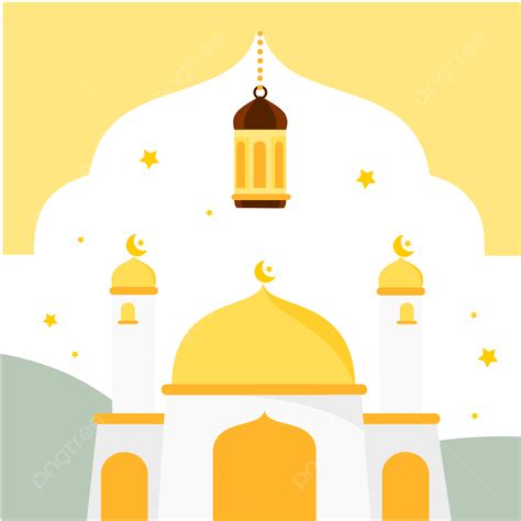 Gambar Masjid Putih Ramadhan Kareem, Kartun Ramadhan, Clipart Lentera ...