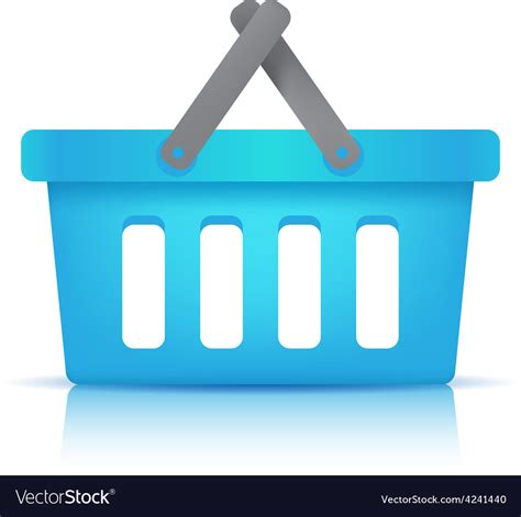 Blue shopping cart Royalty Free Vector Image - VectorStock