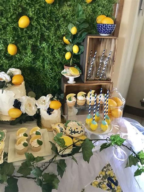 Lemon Birthday Party Ideas | Photo 9 of 11 | Lemon themed bridal shower ...