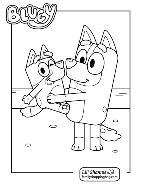 Free Coloring Pages For Bluey