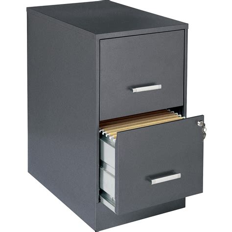 Lorell 2 Drawers Vertical Steel Lockable Filing Cabinet, Gray - Walmart.com