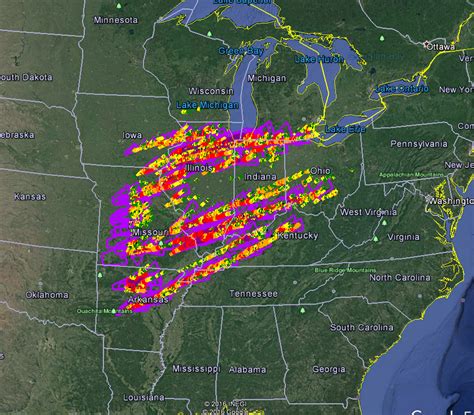 Tornado Path History Map