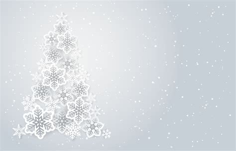 Beautiful White Christmas Tree Background with Snow Flakes 3769117 ...